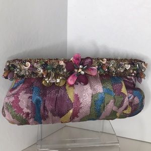 NWT Mary Frances Seashell Clutch Purse Handbag